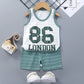 Kids Summer Cotton Vest & Shorts Set – Unisex Sleeveless Outfit