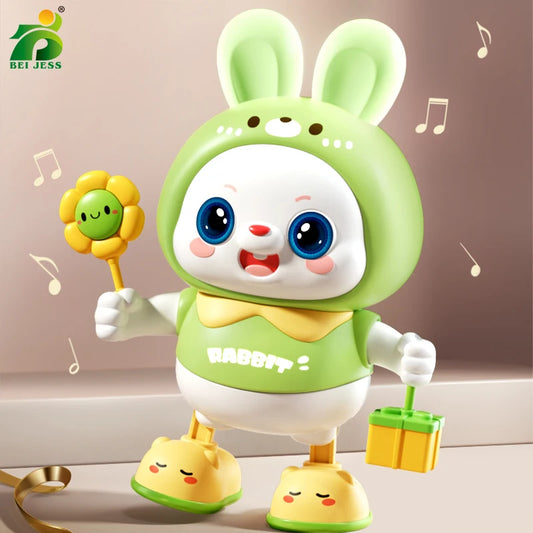 Cute Rabbit Electronic Pet – Musical Light-Up Walking Toy for Kids 3+