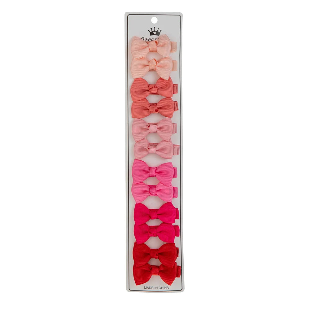 12-Piece Baby & Kids Grosgrain Ribbon Bow Hair Clips