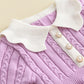 Winter Girls' Knitted Sweater Dress – Long Sleeve Ruffle Princess Outfit