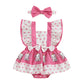 Baby Girl Romper Dress – Cute Animal Print Jumpsuit with Headband