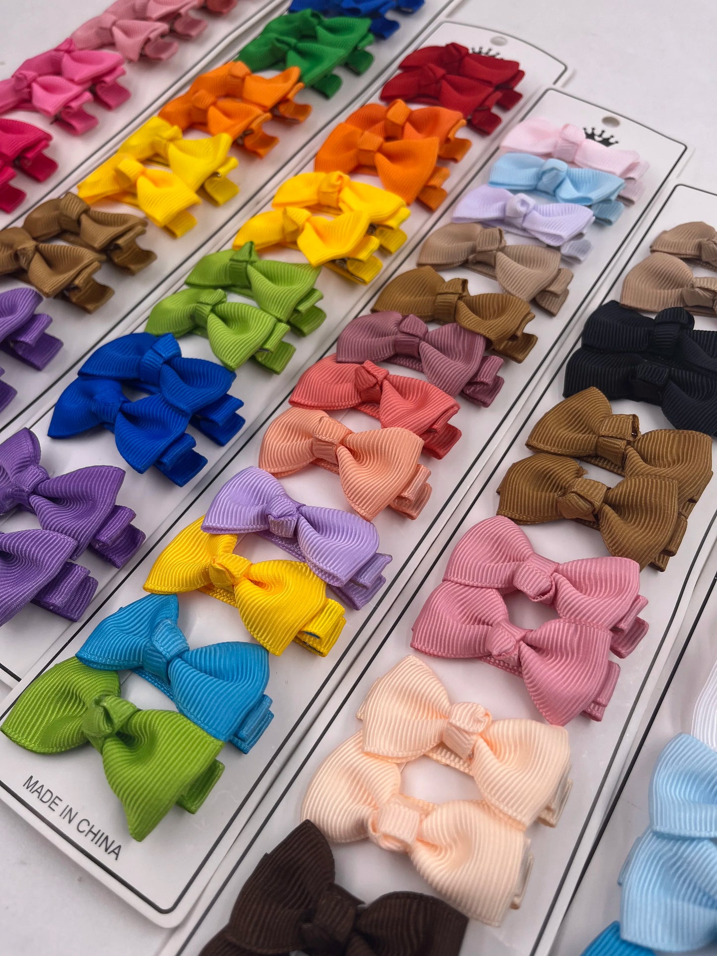 12-Piece Baby & Kids Grosgrain Ribbon Bow Hair Clips