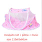 Portable Baby Bed with Folding Mosquito Net & Pillow – Newborn Cradle Mesh Tent
