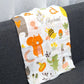 110cm Cotton Gauze Baby Blanket – Double Layer, Soft Animal Print Towel Cover