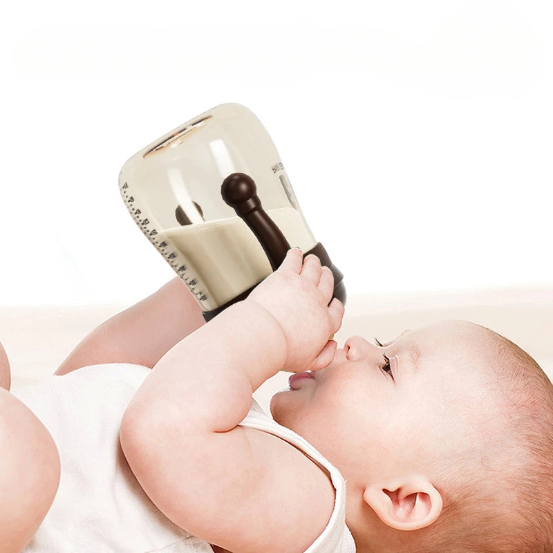 210/300ML Wide-Mouth Baby Bottle – BPA-Free with Handle for Newborns