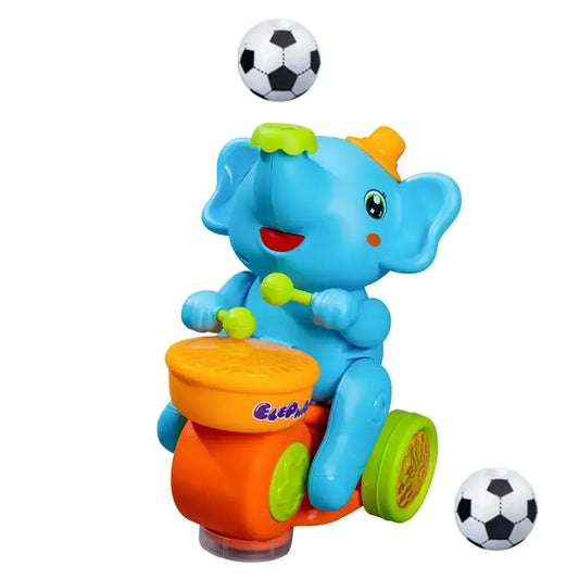 Musical Walking Elephant – LED Light-Up Drummer Toy for Kids