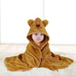 Cartoon Animal Hooded Baby Bath Towel – Soft, Absorbent Coral Velvet
