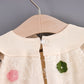 Girls' Summer Dress – Sleeveless Round Neck with Colorful Flower & Big Bow