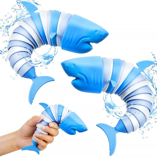 Buckle Slug & Shark Fidget Toy – Colorful Stress Relief Squishy for Kids & Adults
