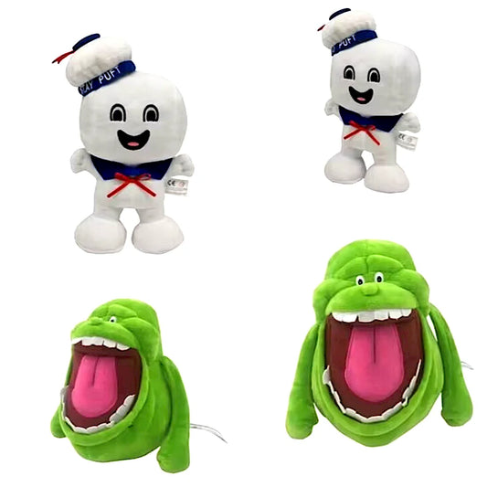 Marshmallow Man & Slimer Plush – Vintage-Inspired Soft Stuffed Toy, 20CM