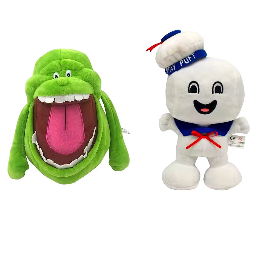 Marshmallow Man & Slimer Plush – Vintage-Inspired Soft Stuffed Toy, 20CM