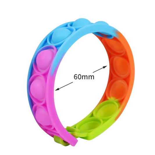 Pop Bubble Fidget Bracelet – Colorful Silicone Sensory Toy for Stress & Anxiety Relief