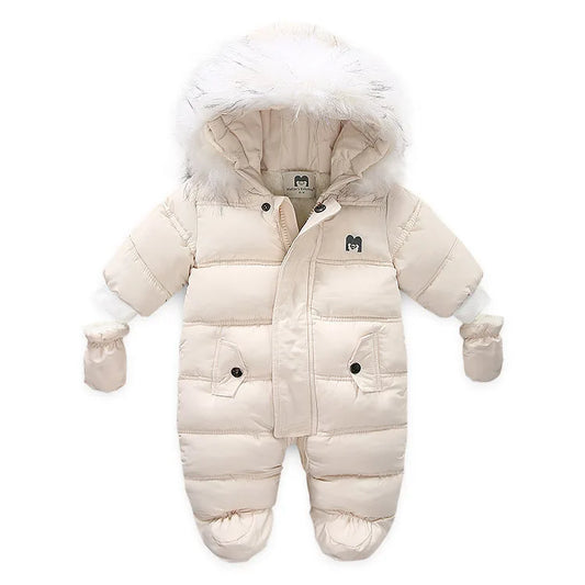 Winter Baby Jumpsuit – Warm Hooded Velvet Snowsuit