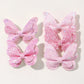 2-5Pcs Girls' Sequin Double Butterfly Hair Clips – Cute Bow Hairpins & Toddler Hair Accessories
