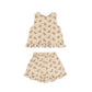 Summer Toddler Baby Girl Outfit – 2PCS Organic Cotton Holiday Set