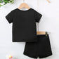 2-Piece Boys' Summer Set – Cartoon Bear Top & Fashion Shorts