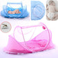Portable Baby Bed with Folding Mosquito Net & Pillow – Newborn Cradle Mesh Tent