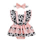 Baby Girl Romper Dress – Cute Animal Print Jumpsuit with Headband