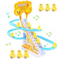 Electric Duck Race Track – LED Musical Climbing & Sliding Toy for Kids