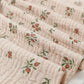 Cotton Muslin Baby Swaddle Blanket – Solid & Floral Print, Soft Newborn Crinkle Fabric, Stroller Cover