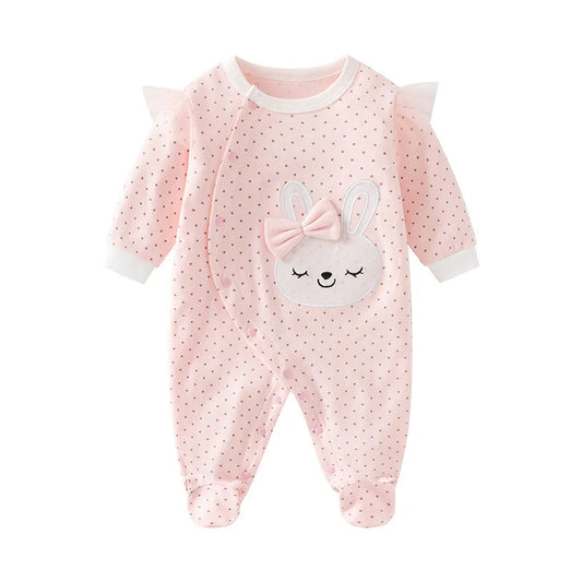 Newborn Baby Girl Romper – Princess Style Spring Sleepsuit