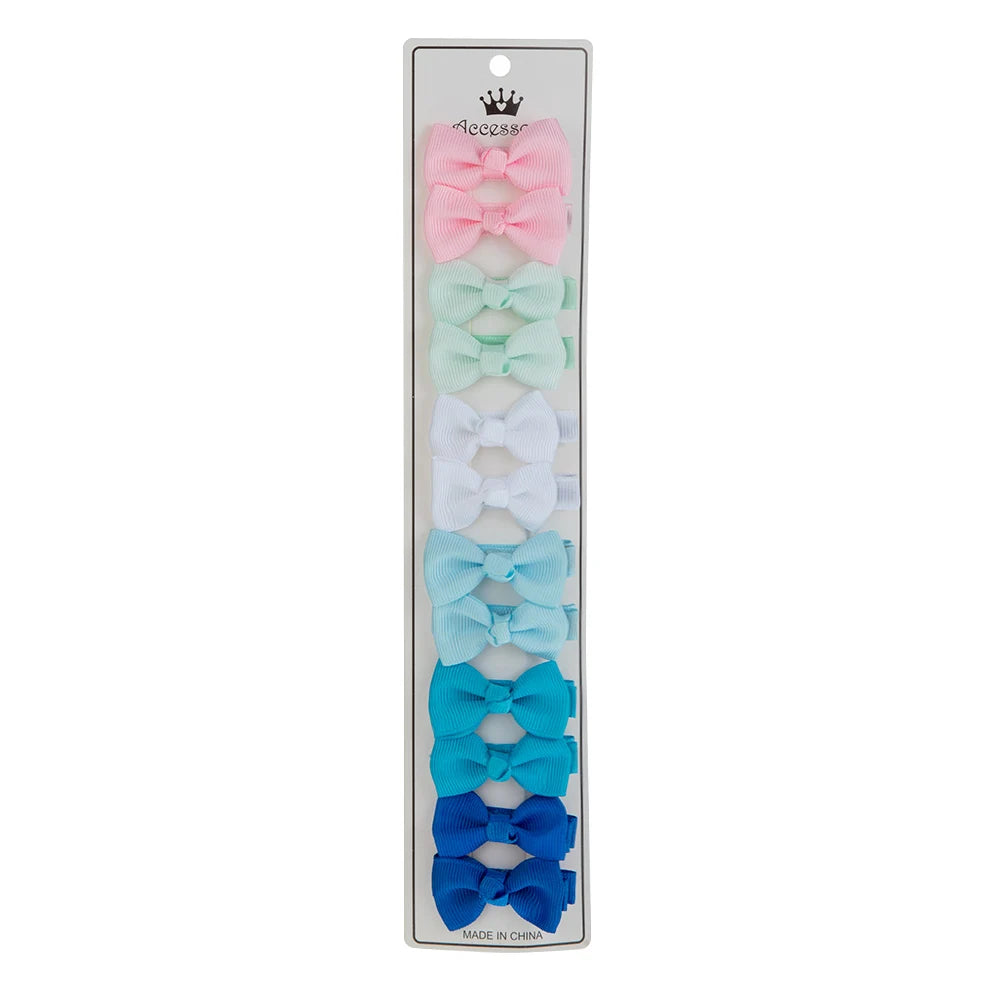 12-Piece Baby & Kids Grosgrain Ribbon Bow Hair Clips