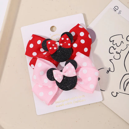 2-Piece Polka Dot Bow Hair Clips  Adorable Toddler Hairpins & Baby Boutique Accessories