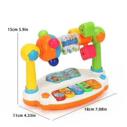 Rotating Baby Piano Toy – Light & Sound Musical Keyboard for Toddlers