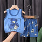 2PCS Kids Summer Outfit – Cotton Sleeveless T-Shirt & Shorts Set