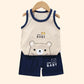 Kids Summer Cotton Vest & Shorts Set – Unisex Sleeveless Outfit