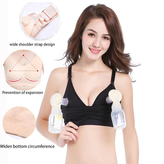 Hands-Free Pumping & Nursing Bra – All-Day Maternity Comfort
