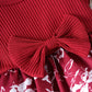 Floral Striped Bow Dress – Cute Baby Girl Outfit with Headscarf