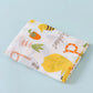 110cm Cotton Gauze Baby Blanket – Double Layer, Soft Animal Print Towel Cover