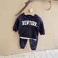 Winter Newborn Outfit – 2PCS Thick Plush Letter Print Set