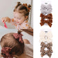 4Pcs Baby Bow Hair Clips - Leopard Dot Print, Lace Cotton Linen Barrettes