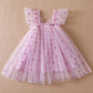 Girls' Summer Dress – Butterfly Wings Floral Tutu Princess Outfit