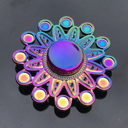 Rainbow Metal Fidget Spinner – High-Speed Stress Relief Toy