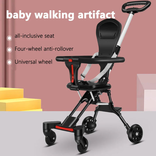 Baby Stroller – Lightweight Folding Travel Trolley with Two-Way Seats