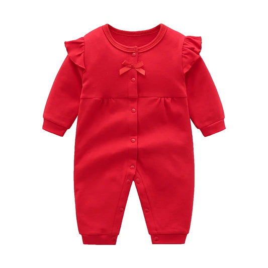 Full Moon Baby Outfit – Red Newborn Romper for 1-Year-Old Princess