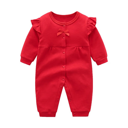 Full Moon Baby Outfit – Red Newborn Romper for 1-Year-Old Princess