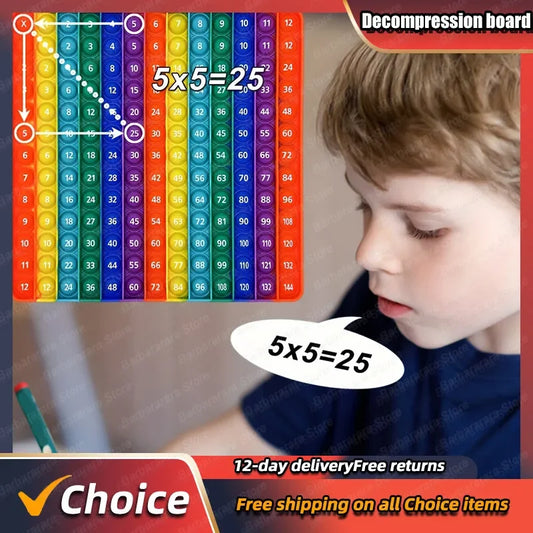 9x9 Multiplication Pop It – Educational Math Fidget Toy for Kids
