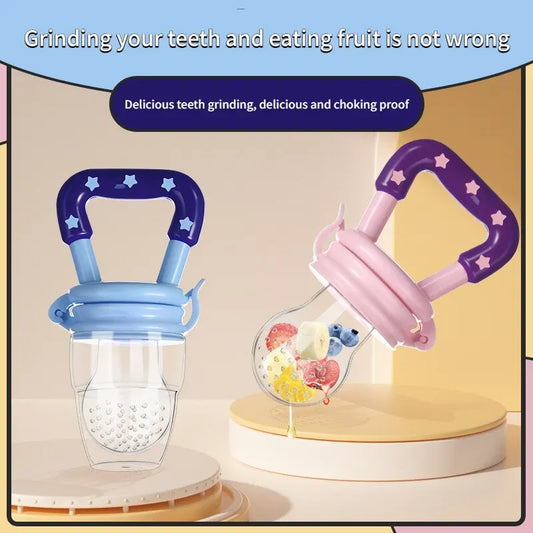 3PCS Newborn Food Feeder – Silicone Pacifier & Spoon for Baby Feeding