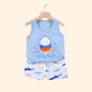 2PCS Kids Summer Outfit – Cotton Sleeveless T-Shirt & Shorts Set
