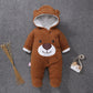 Winter Baby Footies – Warm Cotton Outfit for Newborns (3-12M)