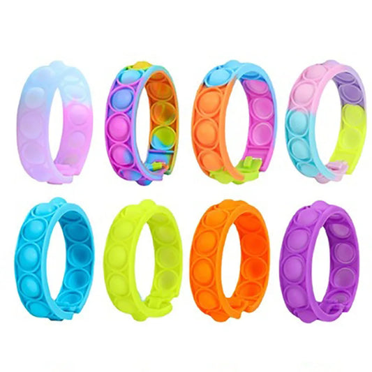 Pop Bubble Fidget Bracelet – Colorful Silicone Sensory Toy for Stress & Anxiety Relief
