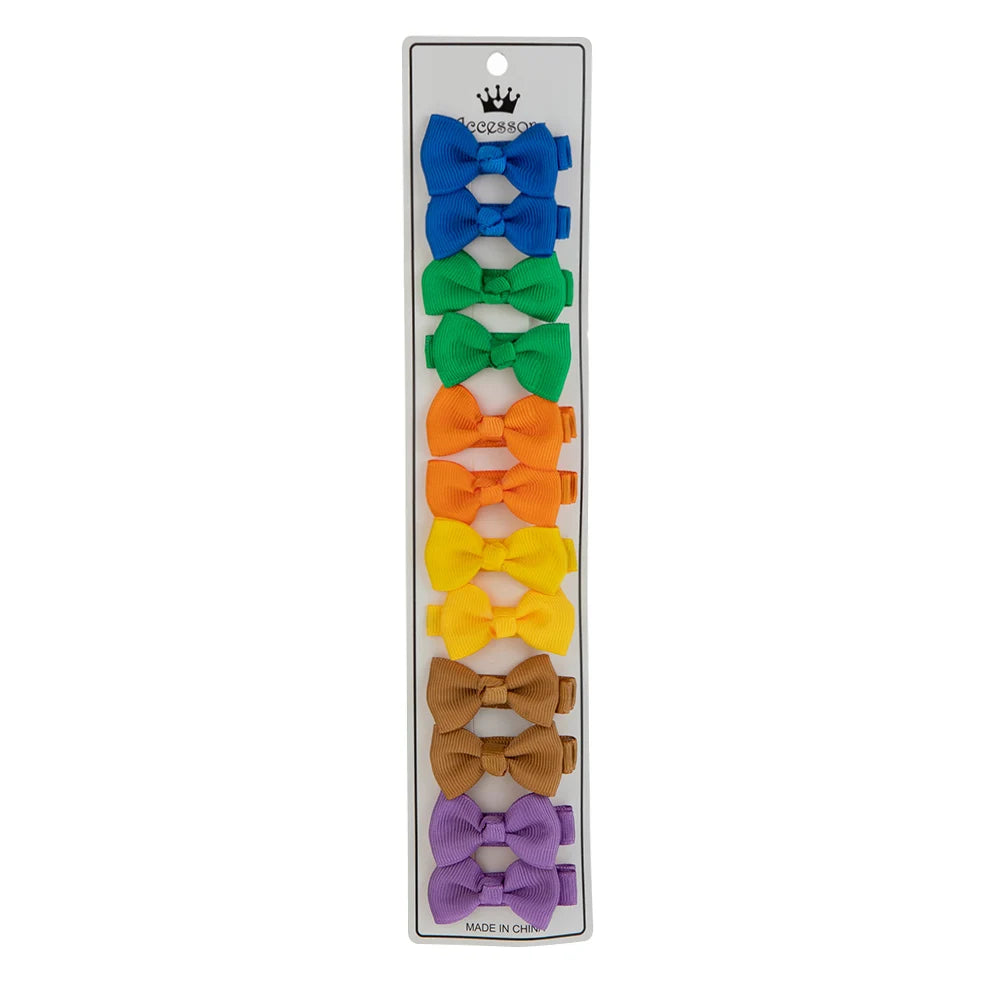 12-Piece Baby & Kids Grosgrain Ribbon Bow Hair Clips