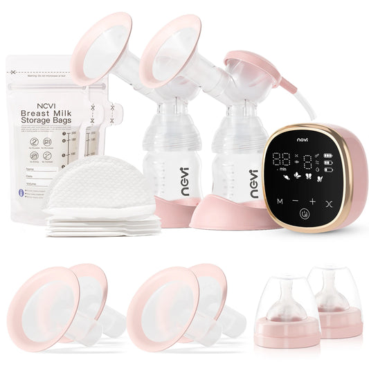 Double Electric Breast Pump – 4 Modes, 9 Levels, 4 Flange Sizes & 10 Storage Bags