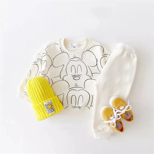 New Designer Cartoon Baby Tracksuit – Boy Printed & Girl Casual Set