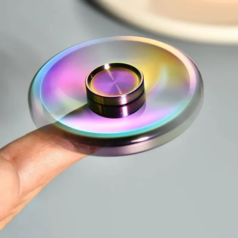Rainbow Metal Fidget Spinner – High-Speed Stress Relief Toy