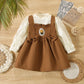 Autumn Princess Dress & Strap Set – Stylish Baby Girl Outfit